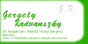 gergely radvanszky business card